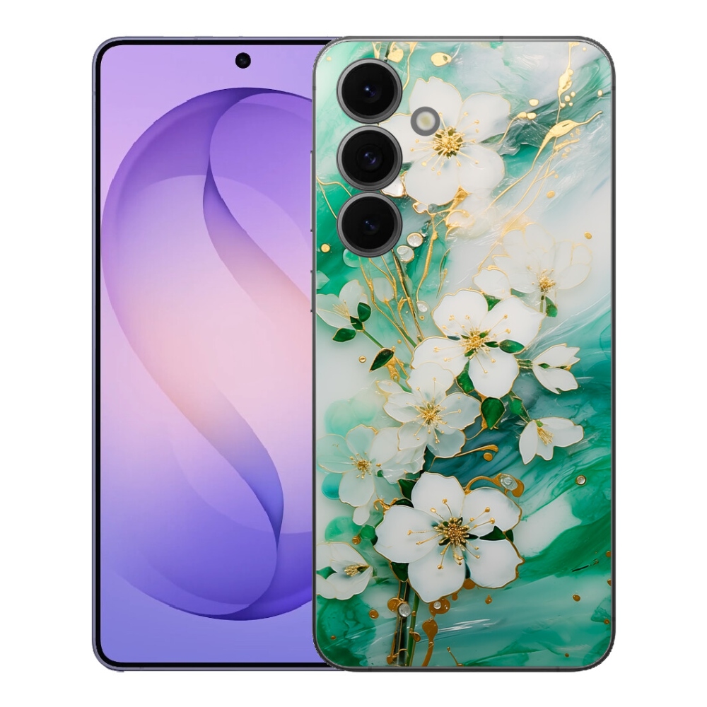 Gelový kryt mmCase na Samsung Galaxy S26 FE - něžné květy