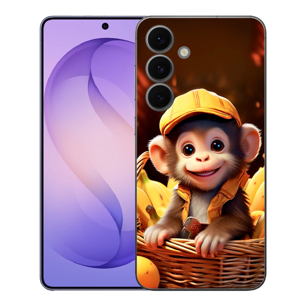 Gelový kryt mmCase na Samsung Galaxy S26 FE - opice v košíku