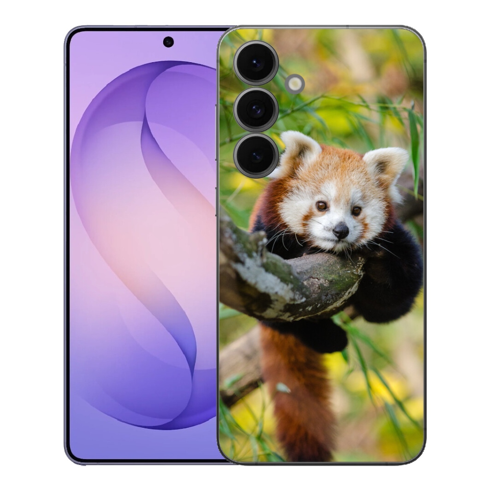 Gelový kryt mmCase na Samsung Galaxy S26 FE - panda červená