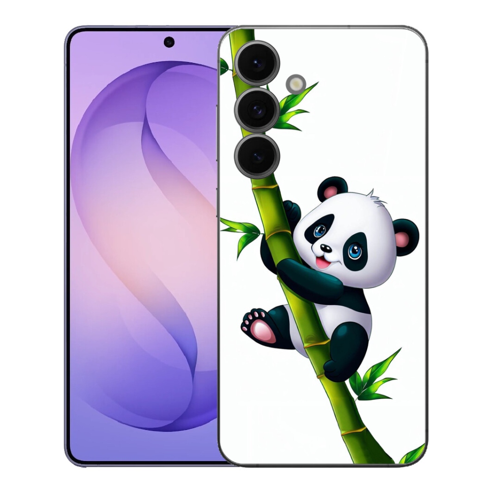 Gelový kryt mmCase na Samsung Galaxy S26 FE - panda na bambusu