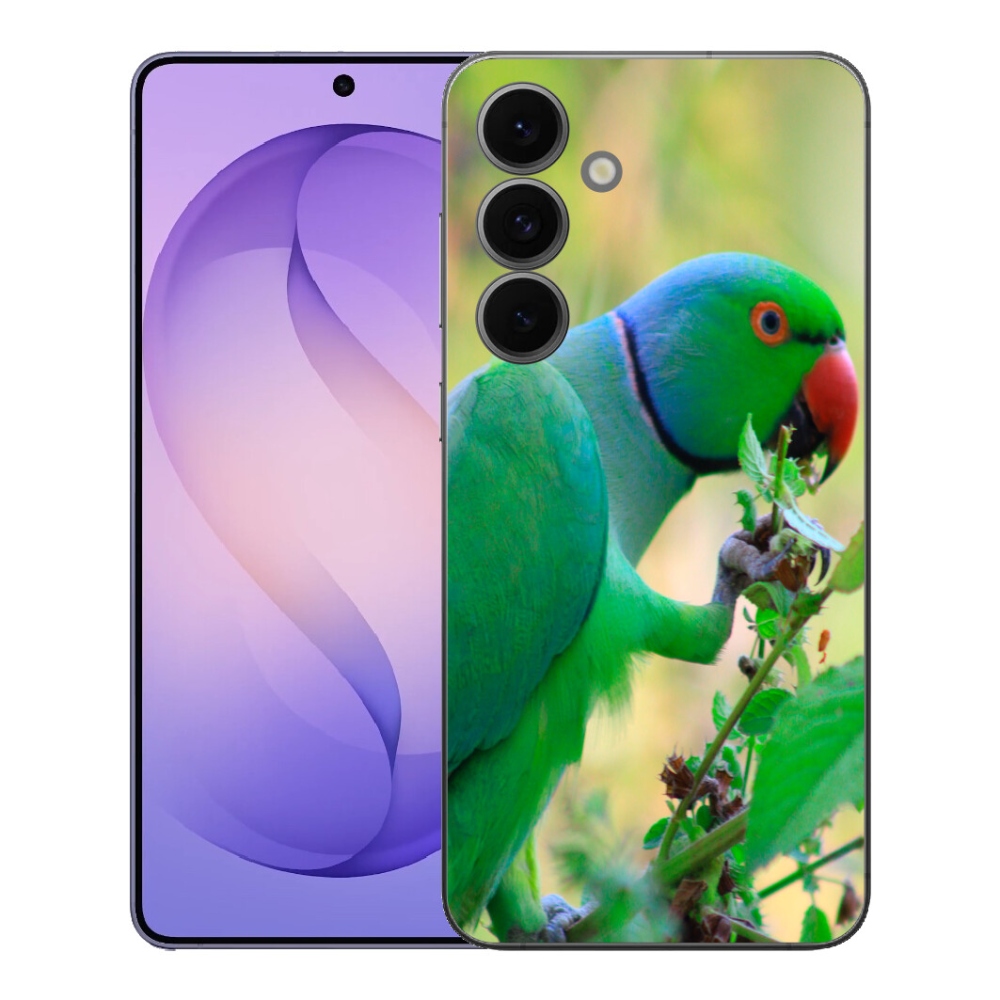Gelový kryt mmCase na Samsung Galaxy S26 FE - papoušek alexandr