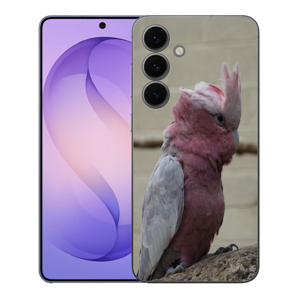 Gelový kryt mmCase na Samsung Galaxy S26 FE - papoušek kakadu růžový