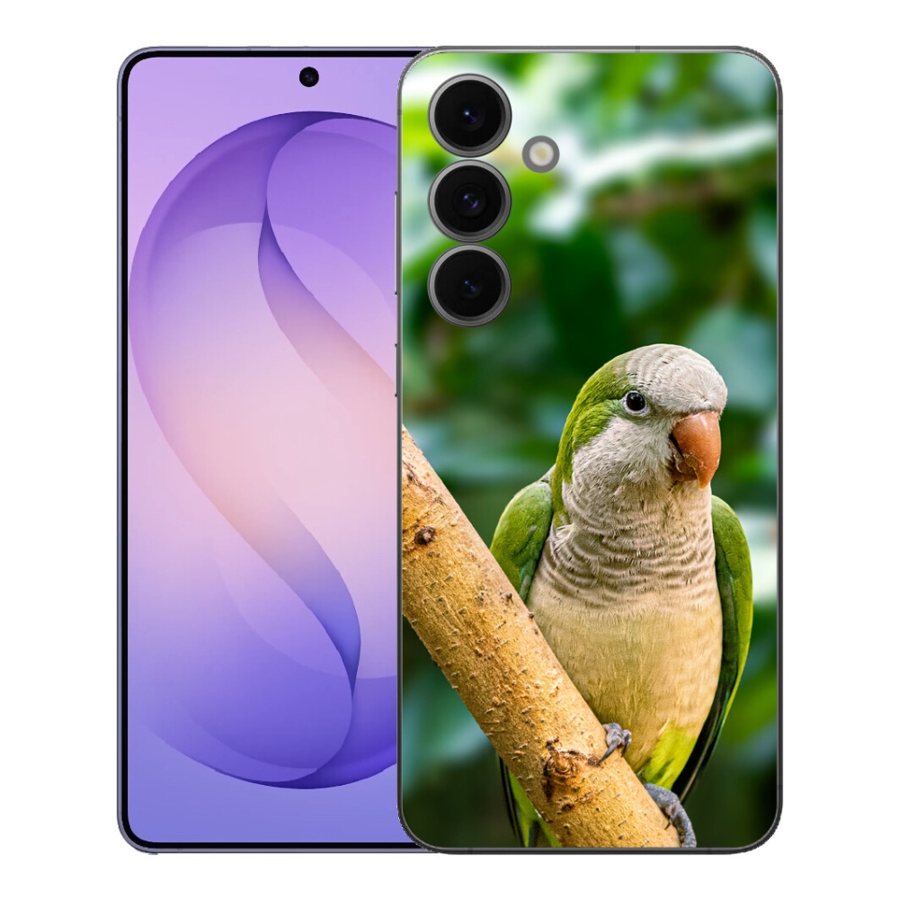 Gelový kryt mmCase na Samsung Galaxy S26 FE - papoušek mníšek