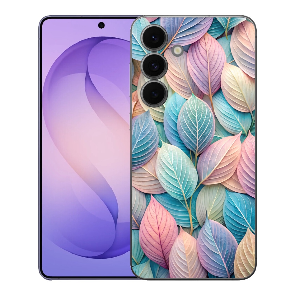 Gelový kryt mmCase na Samsung Galaxy S26 FE - pastelové listy