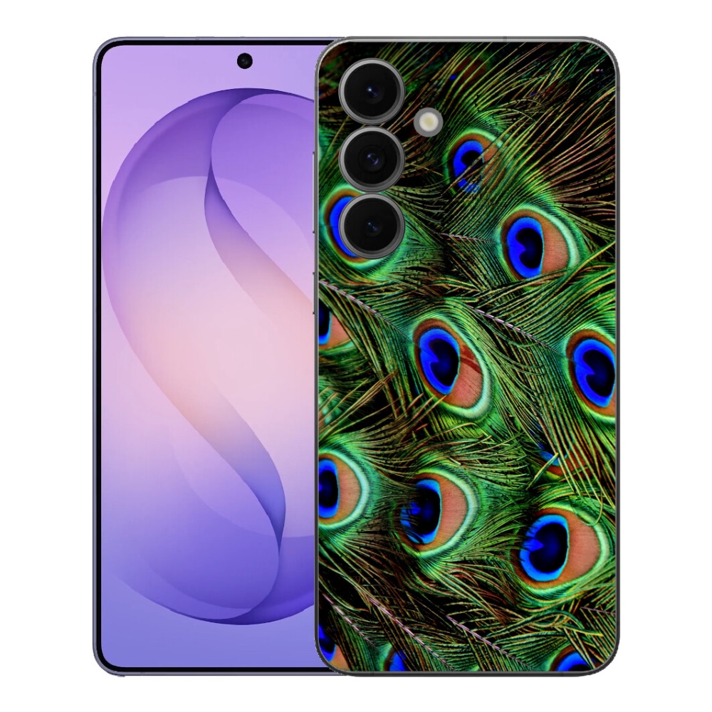 Gelový kryt mmCase na Samsung Galaxy S26 FE - paví peří