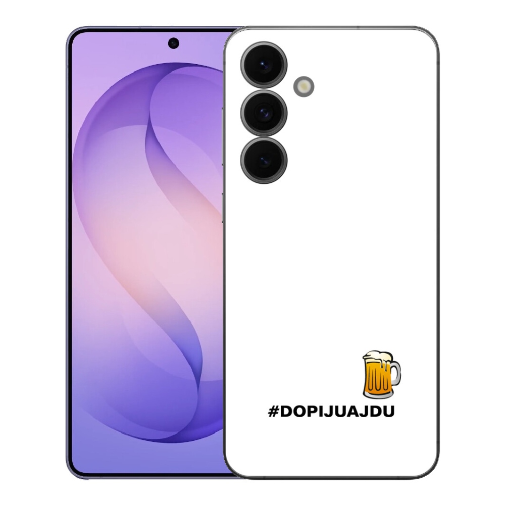 Gelový kryt mmCase na Samsung Galaxy S26 FE - pivní motiv 1 bílé pozadí