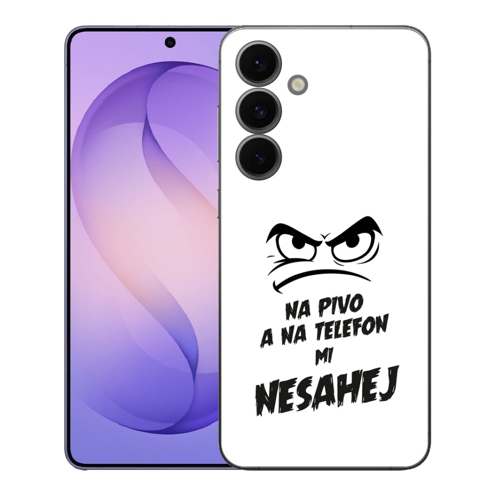 Gelový kryt mmCase na Samsung Galaxy S26 FE - pivní motiv 2 bílé pozadí