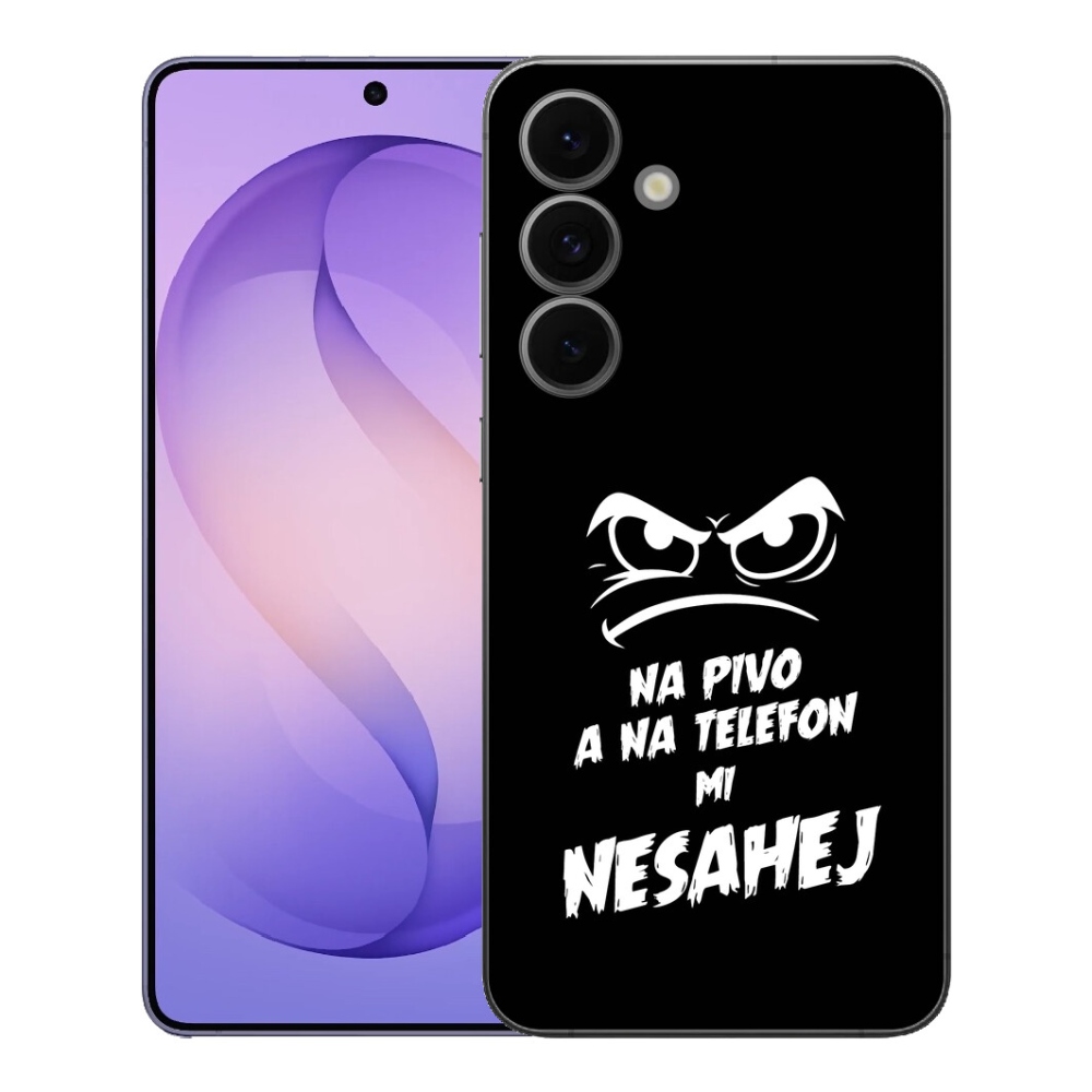 Gelový kryt mmCase na Samsung Galaxy S26 FE - pivní motiv 2 černé pozadí