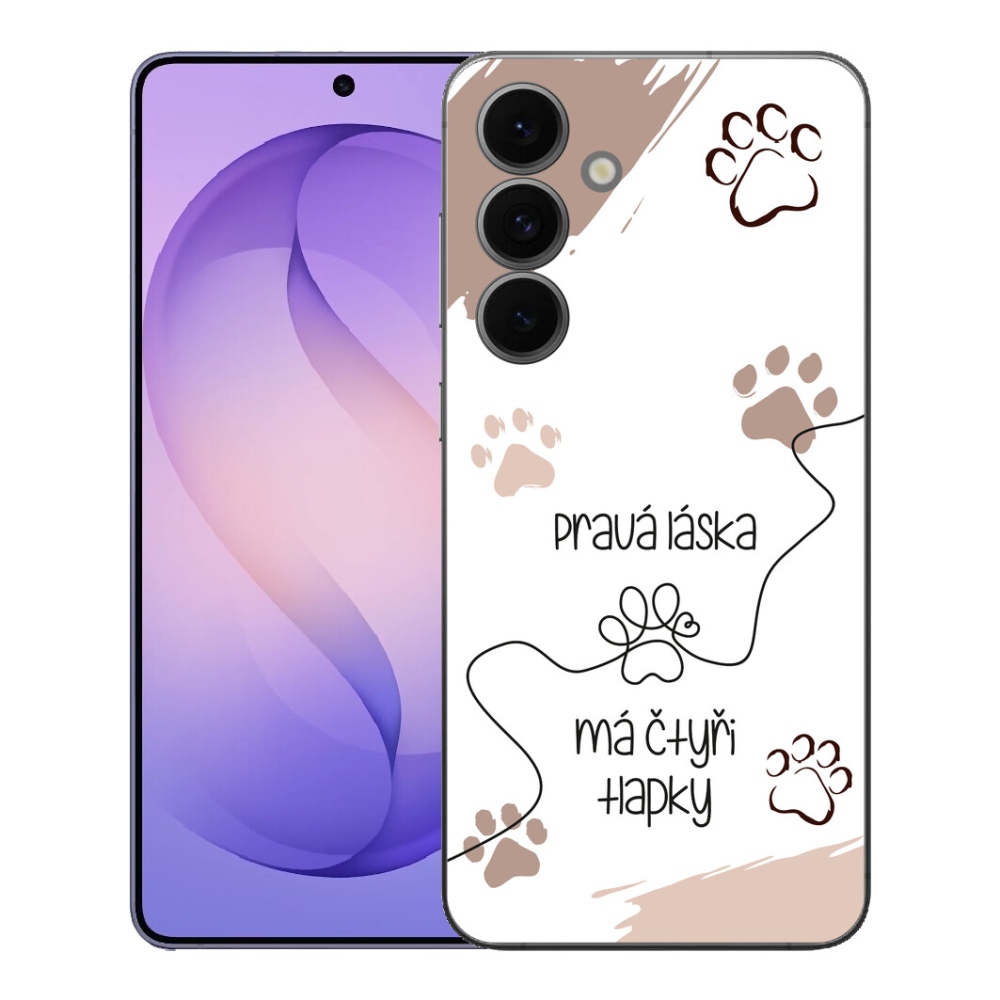 Gelový kryt mmCase na Samsung Galaxy S26 FE - psí motiv 1 bílé pozadí