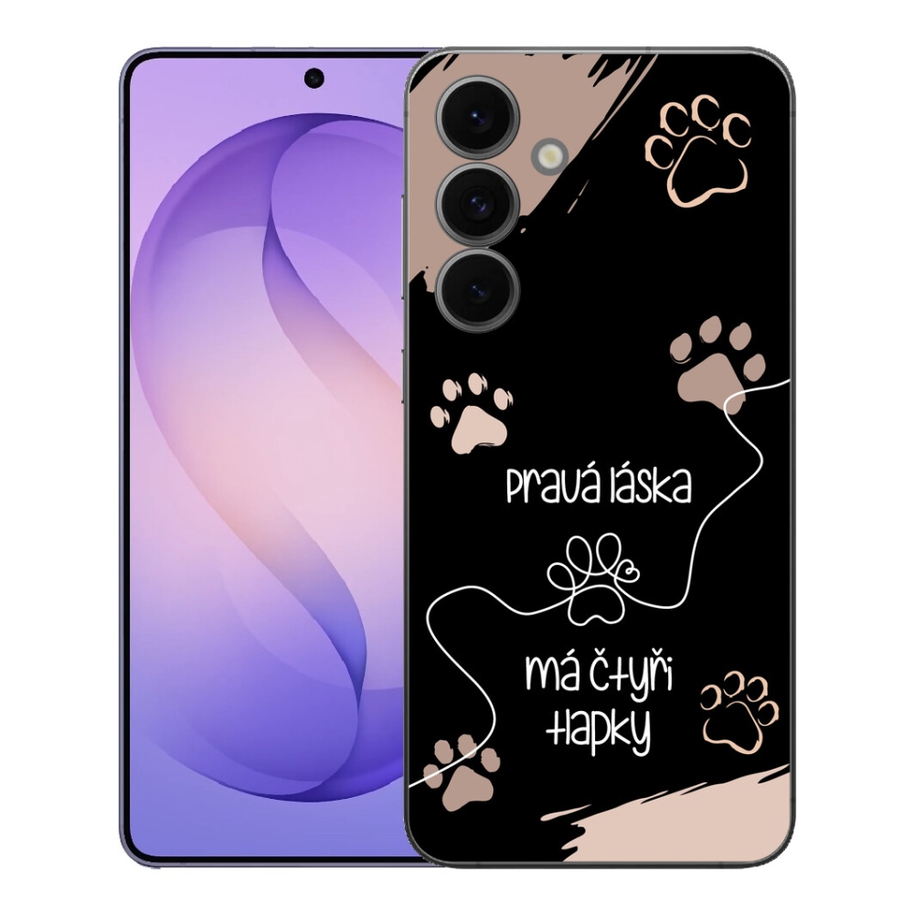 Gelový kryt mmCase na Samsung Galaxy S26 FE - psí motiv 1 černé pozadí