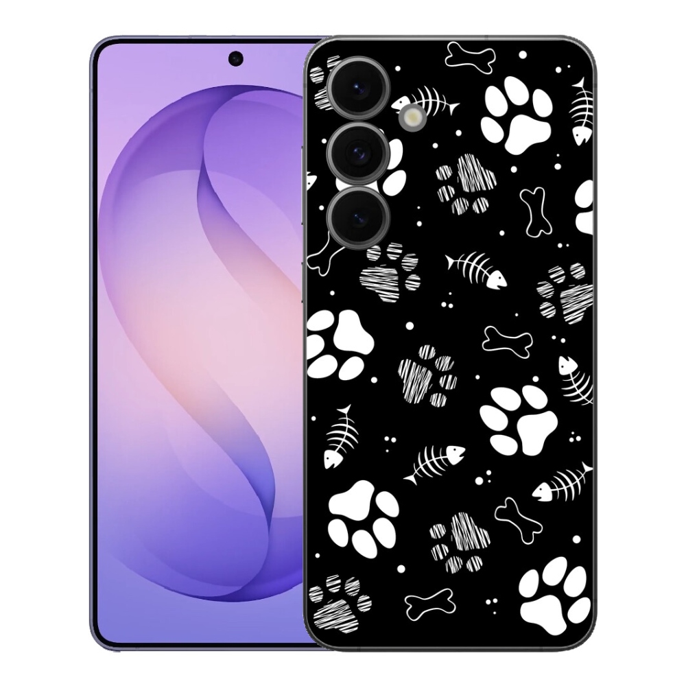 Gelový kryt mmCase na Samsung Galaxy S26 FE - psí tlapky