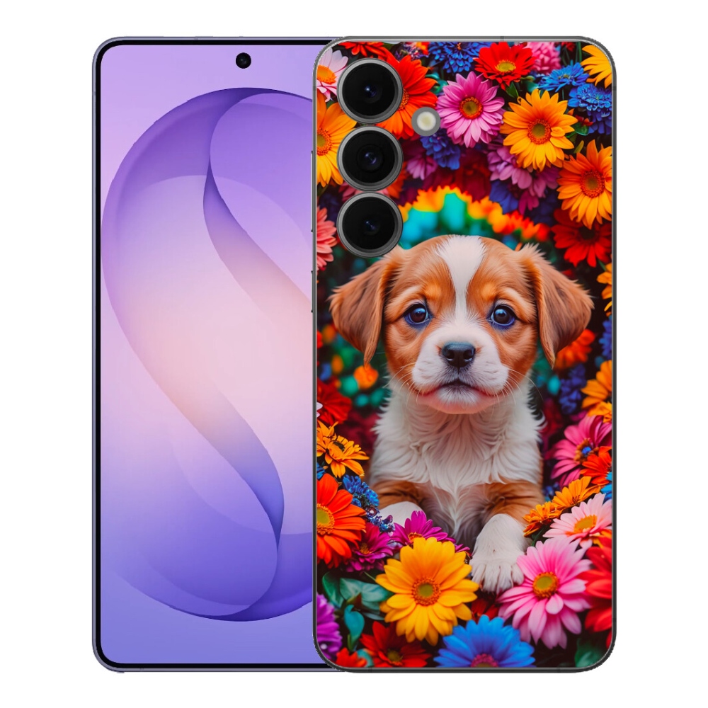 Gelový kryt mmCase na Samsung Galaxy S26 FE - roztomilé štěně