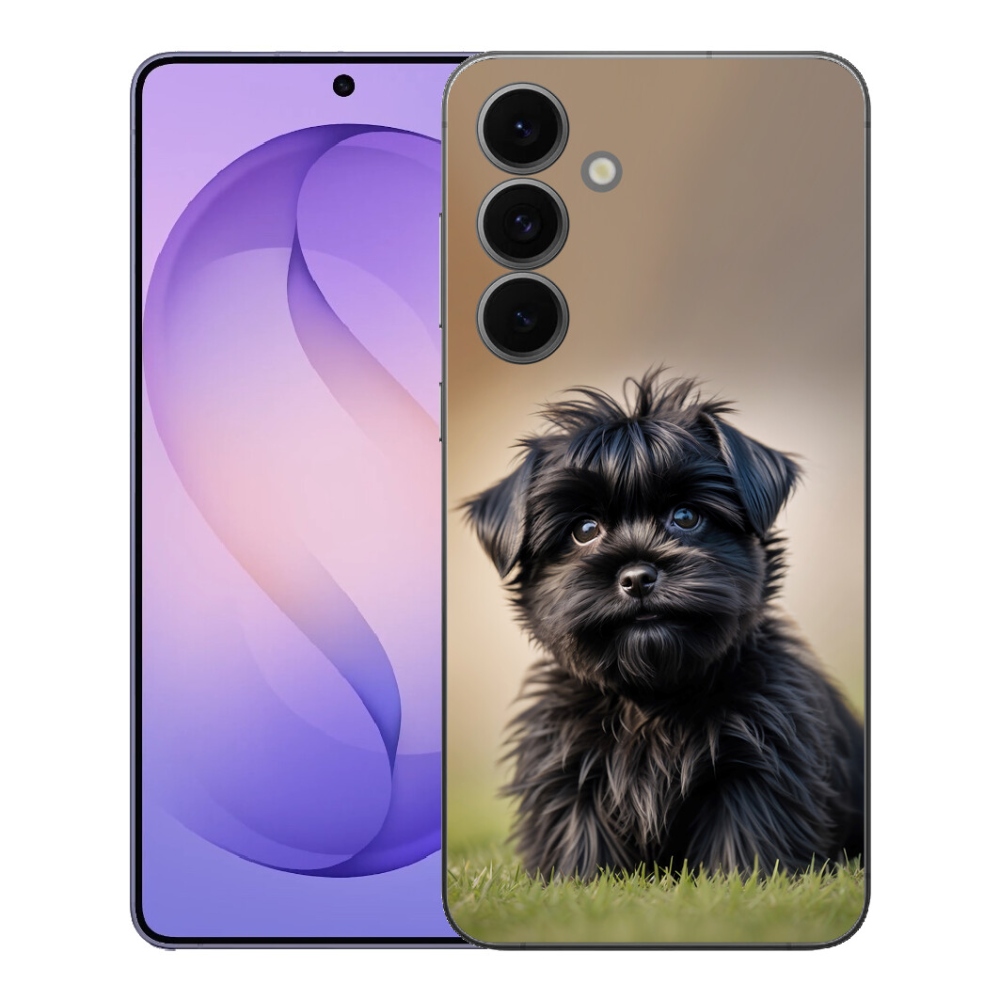 Gelový kryt mmCase na Samsung Galaxy S26 FE - roztomilý černý pejsek