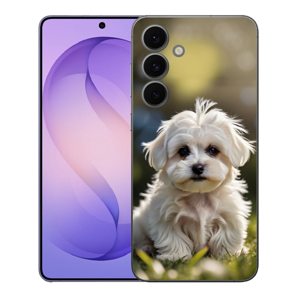 Gelový kryt mmCase na Samsung Galaxy S26 FE - roztomilý maltézský psík