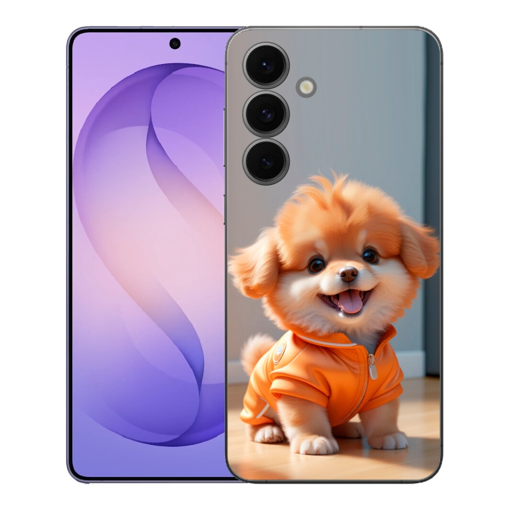 Gelový kryt mmCase na Samsung Galaxy S26 FE - roztomilý pomeranian v mikině