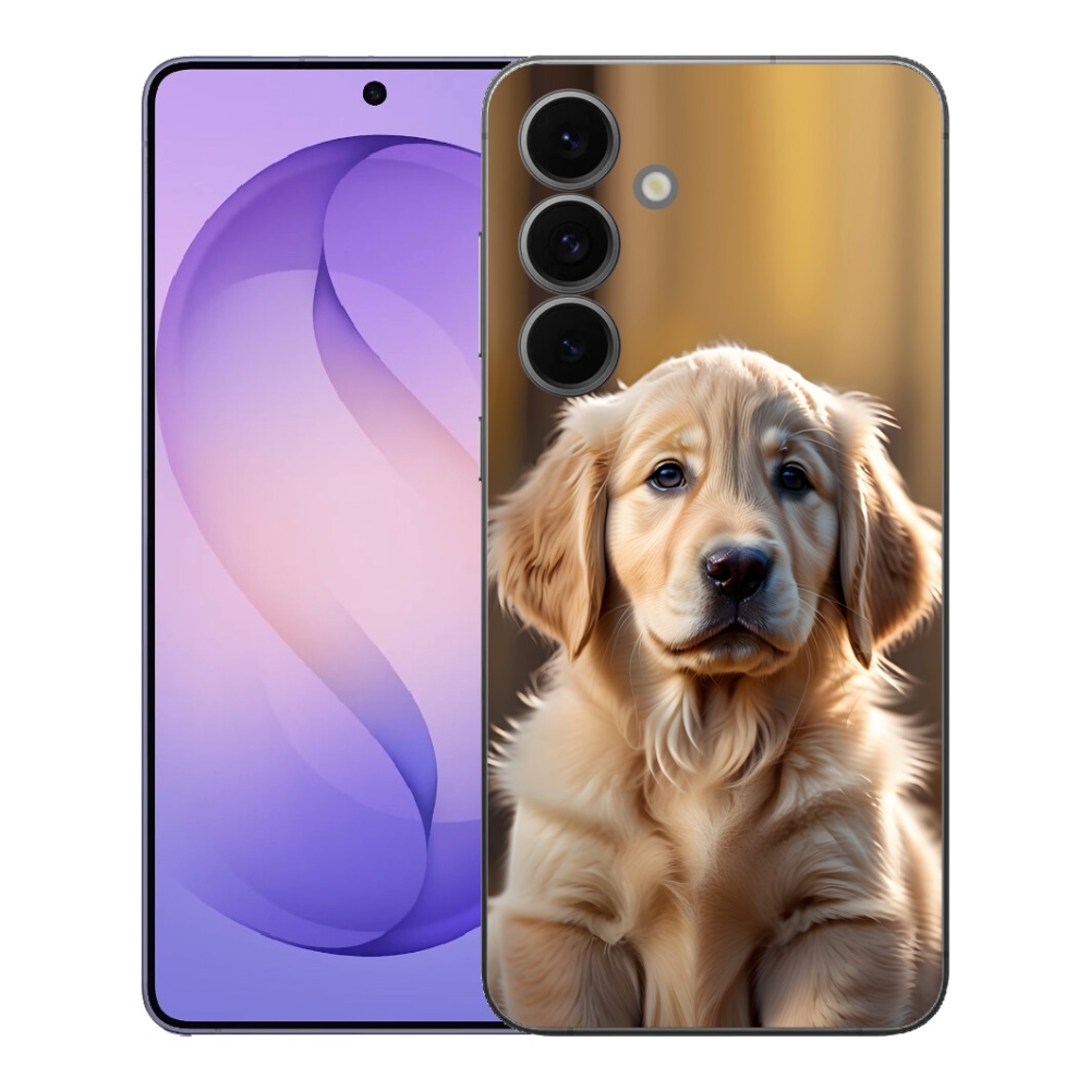 Gelový kryt mmCase na Samsung Galaxy S26 FE - roztomilý zlatý retrívr