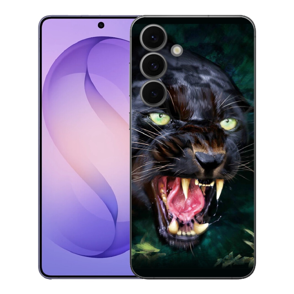 Gelový kryt mmCase na Samsung Galaxy S26 FE - rozzuřený černý panter
