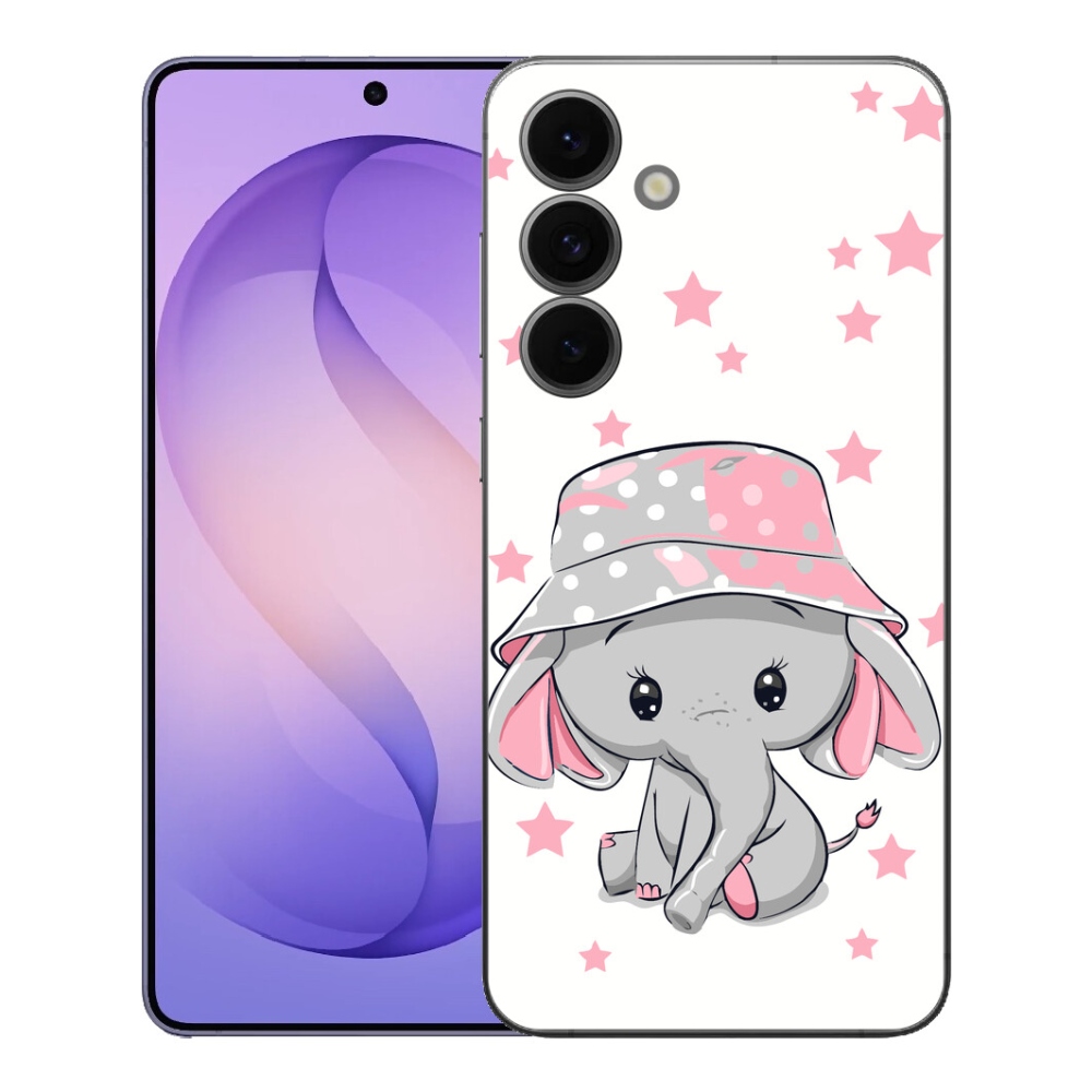 Gelový kryt mmCase na Samsung Galaxy S26 FE - růžový slon