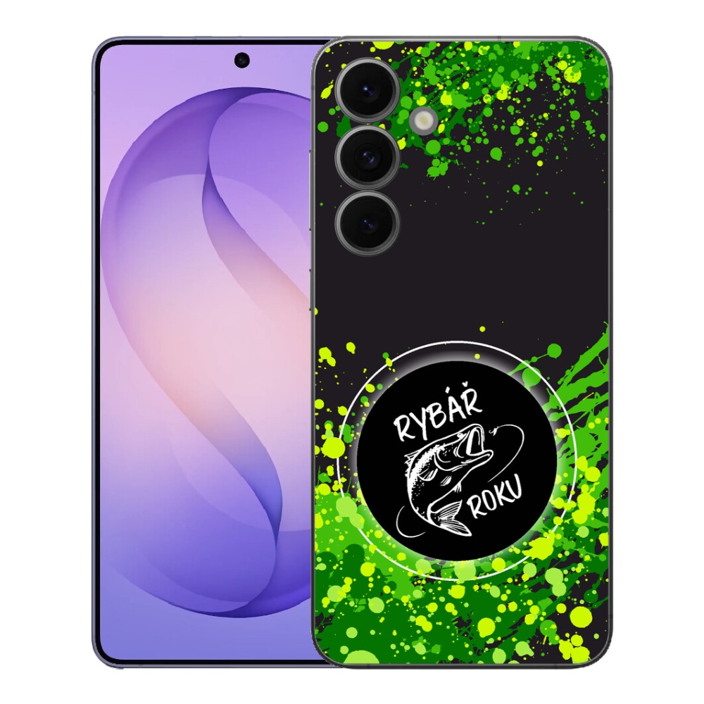 Gelový kryt mmCase na Samsung Galaxy S26 FE - rybář roku černé pozadí