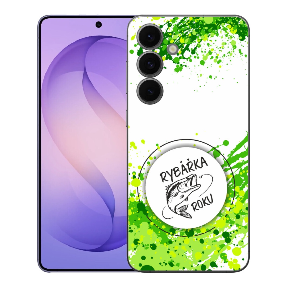 Gelový kryt mmCase na Samsung Galaxy S26 FE - rybářka roku bílé pozadí