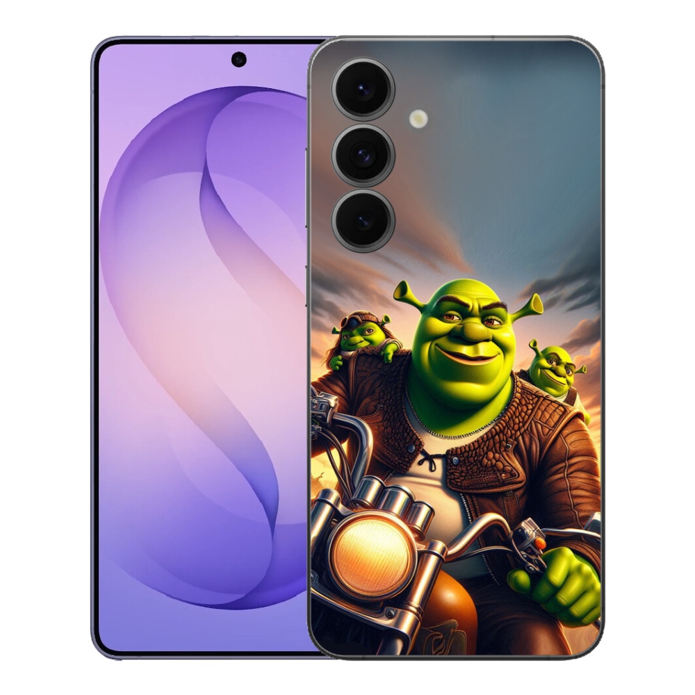 Gelový kryt mmCase na Samsung Galaxy S26 FE - shrek na motorce