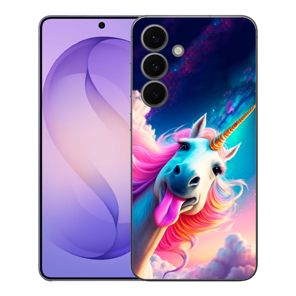 Gelový kryt mmCase na Samsung Galaxy S26 FE - šílený jednorožec