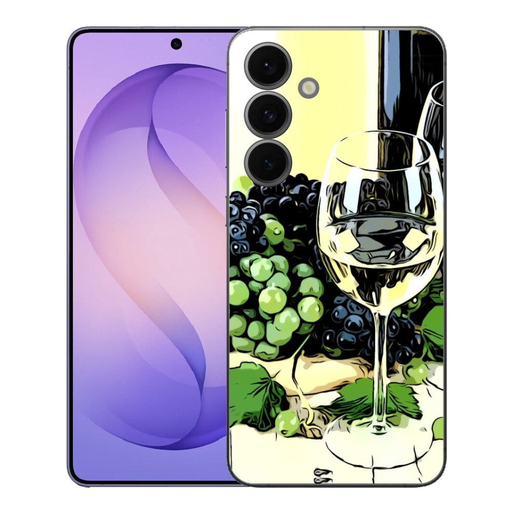 Gelový kryt mmCase na Samsung Galaxy S26 FE - sklenka vína