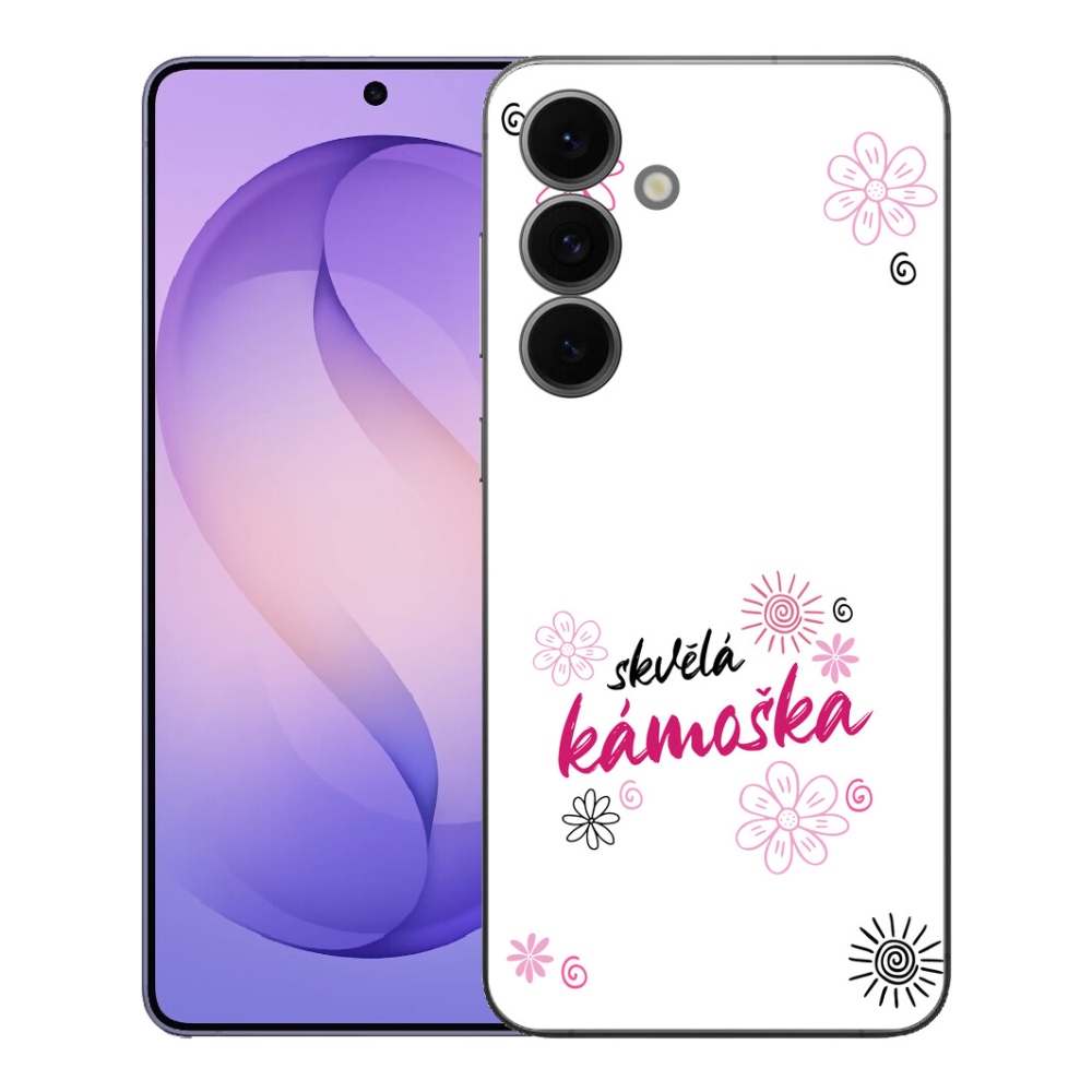 Gelový kryt mmCase na Samsung Galaxy S26 FE - skvělá kámoška bílé pozadí