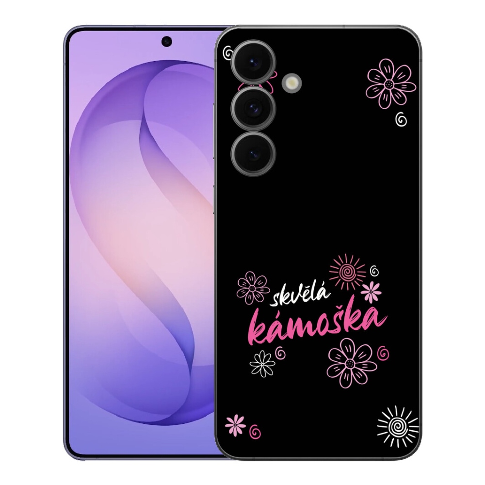 Gelový kryt mmCase na Samsung Galaxy S26 FE - skvělá kámoška černé pozadí