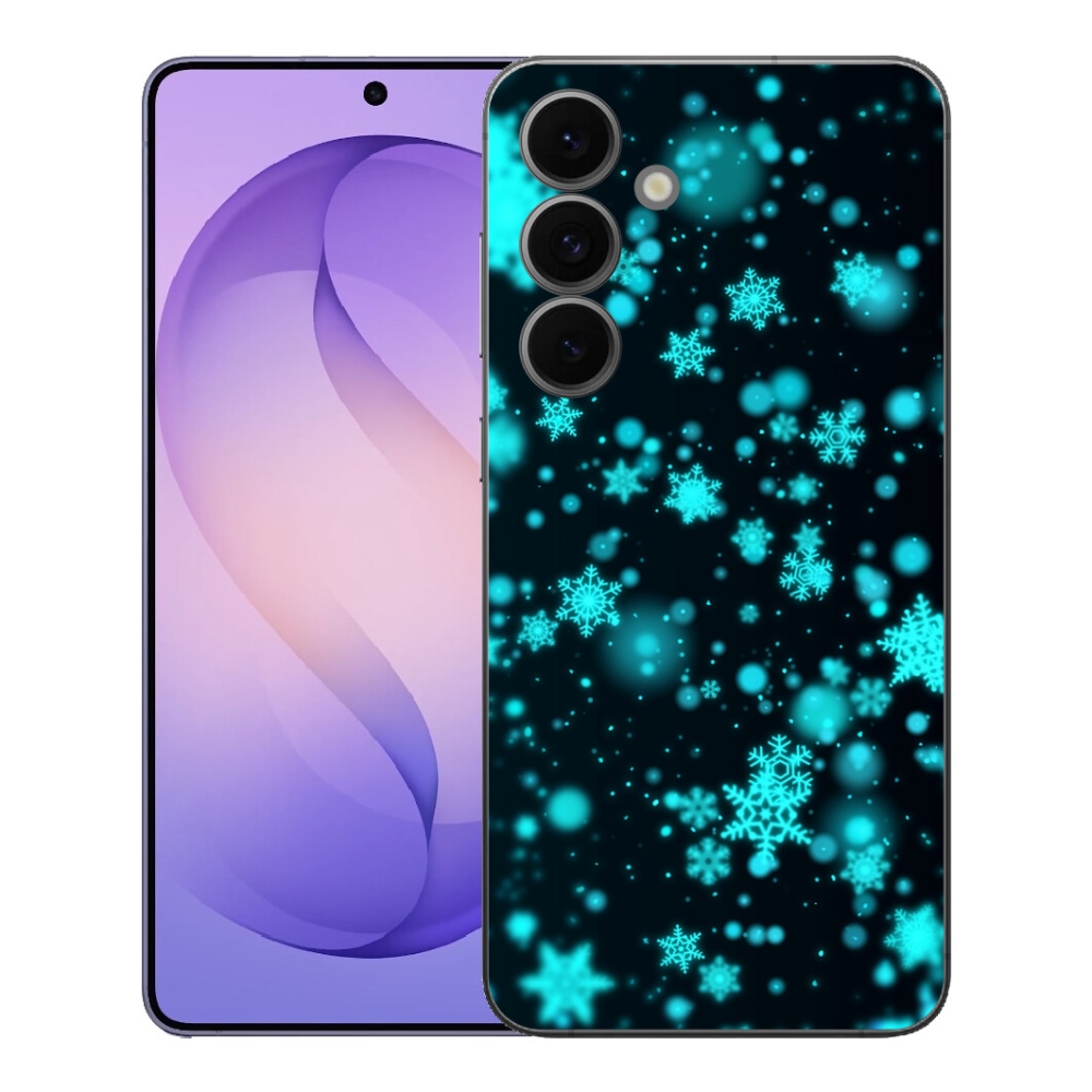 Gelový kryt mmCase na Samsung Galaxy S26 FE - sněhové vločky 1