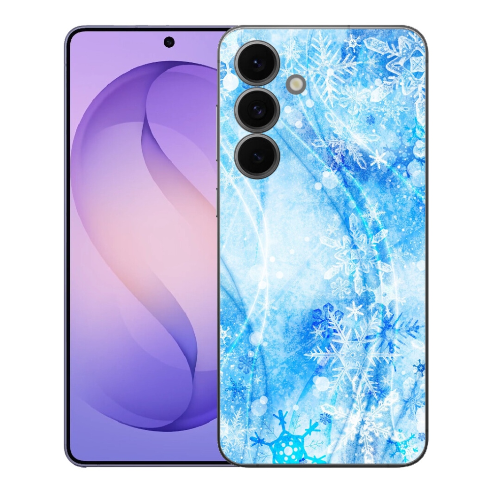 Gelový kryt mmCase na Samsung Galaxy S26 FE - sněhové vločky