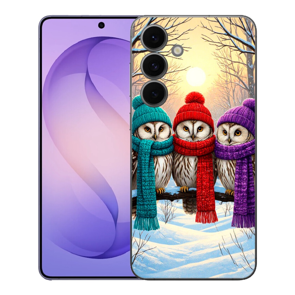 Gelový kryt mmCase na Samsung Galaxy S26 FE - soví přátelé