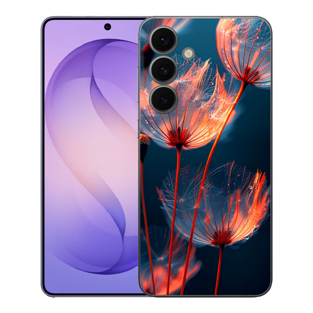 Gelový kryt mmCase na Samsung Galaxy S26 FE - světélkující chmýří