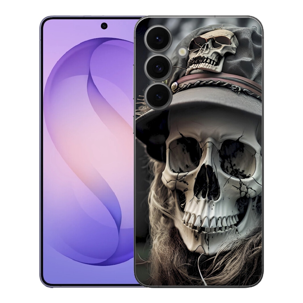 Gelový kryt mmCase na Samsung Galaxy S26 FE - temná lebka