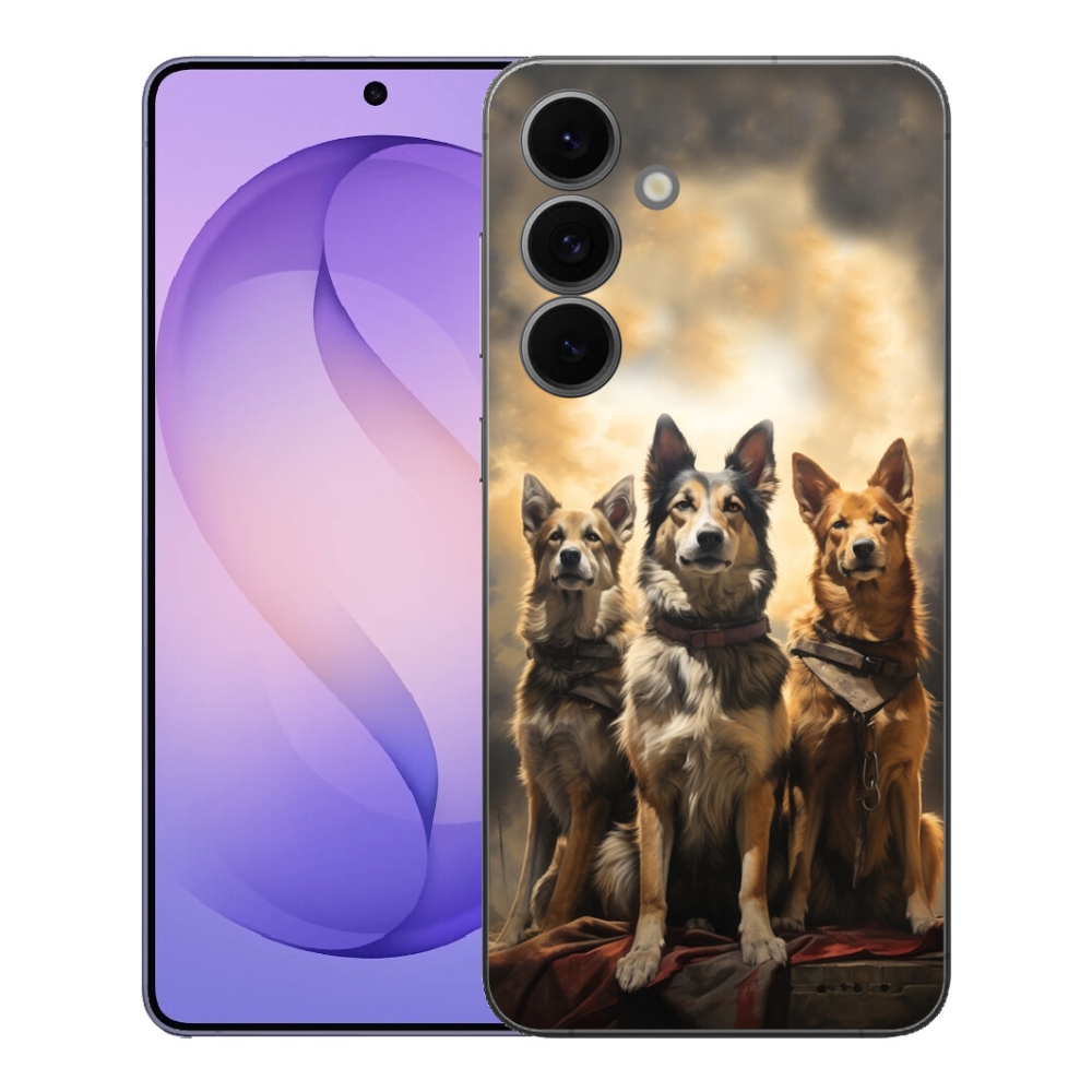 Gelový kryt mmCase na Samsung Galaxy S26 FE - tři psi