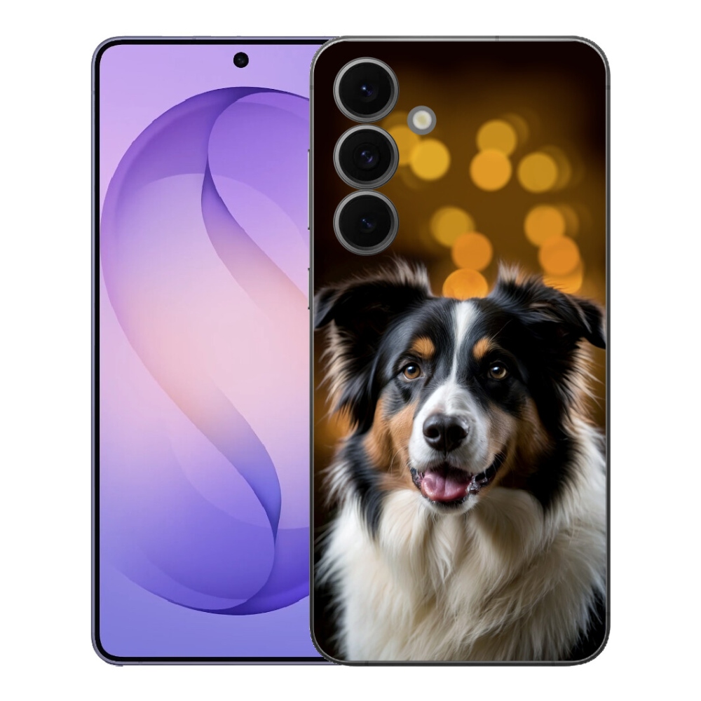 Gelový kryt mmCase na Samsung Galaxy S26 FE - usměvavý australský ovčák