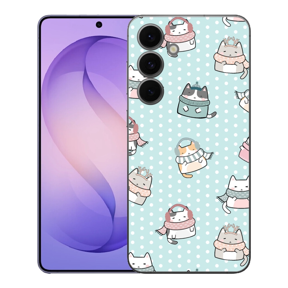 Gelový kryt mmCase na Samsung Galaxy S26 FE - vánoční kočičky 2