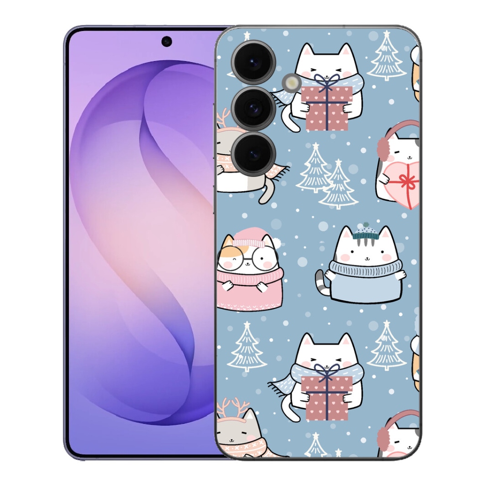 Gelový kryt mmCase na Samsung Galaxy S26 FE - vánoční kočičky