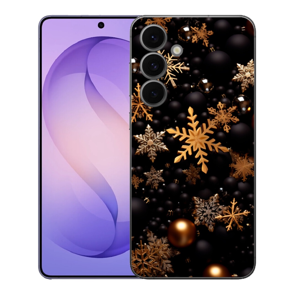 Gelový kryt mmCase na Samsung Galaxy S26 FE - vánoční padající vločky 2