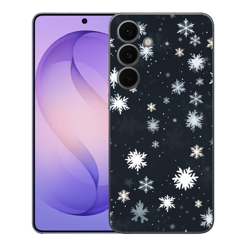 Gelový kryt mmCase na Samsung Galaxy S26 FE - vánoční padající vločky 3