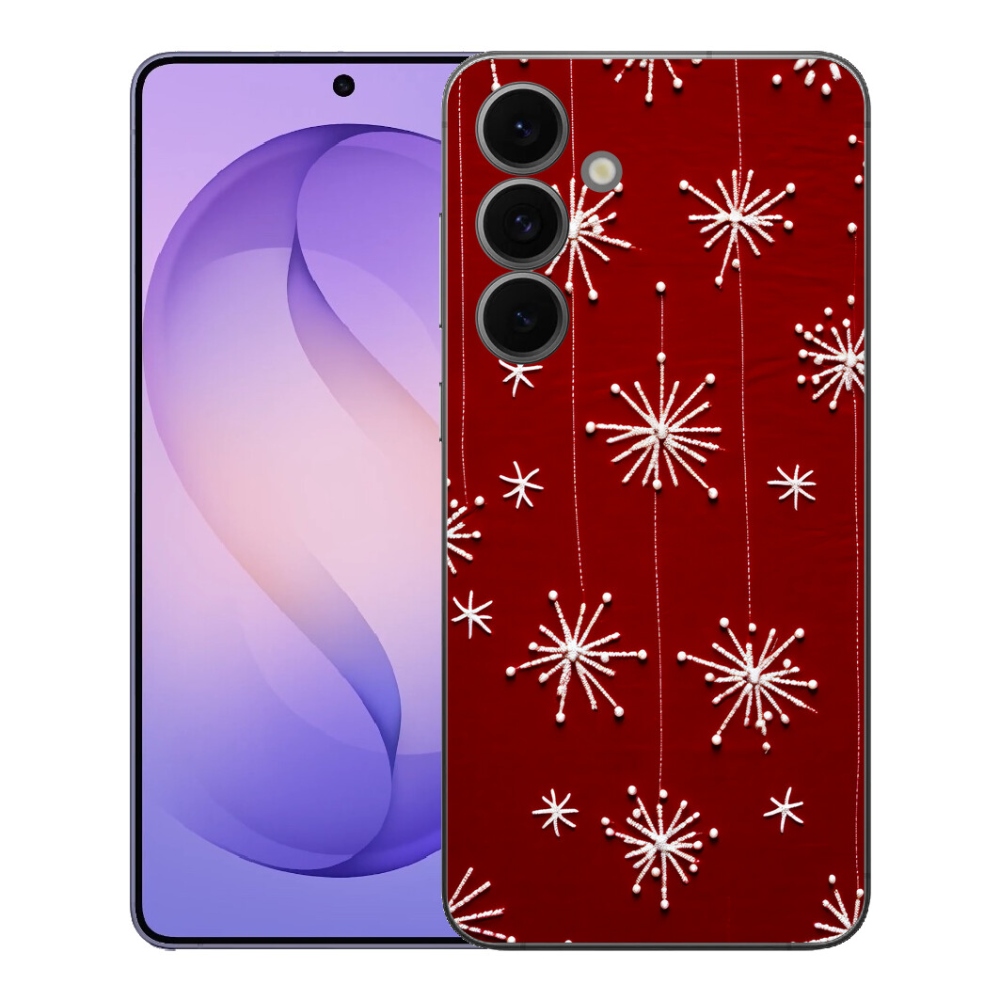 Gelový kryt mmCase na Samsung Galaxy S26 FE - vánoční padající vločky