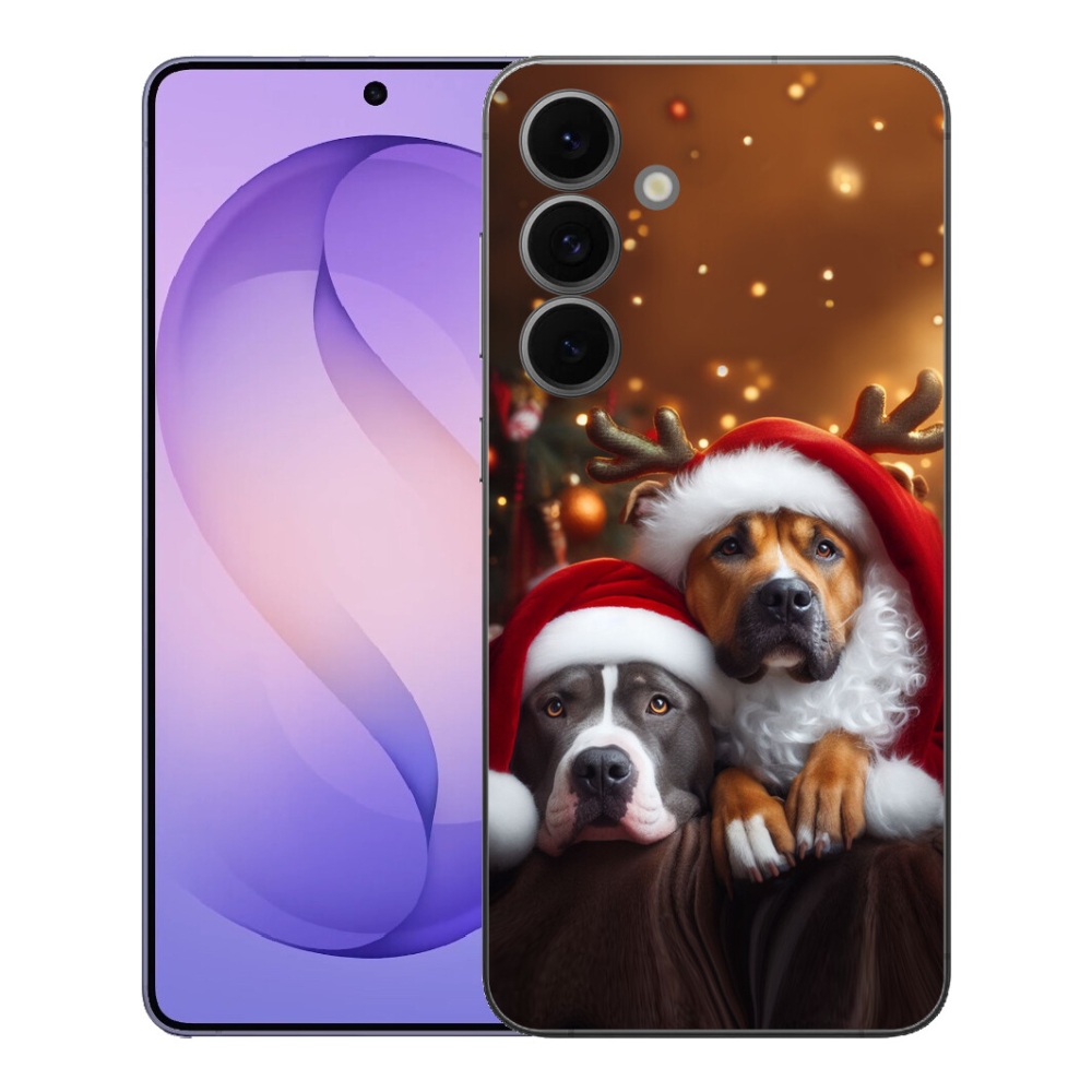 Gelový kryt mmCase na Samsung Galaxy S26 FE - vánoční psi