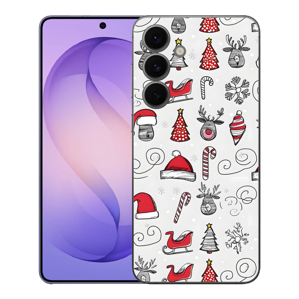 Gelový kryt mmCase na Samsung Galaxy S26 FE - vánoční sobíci
