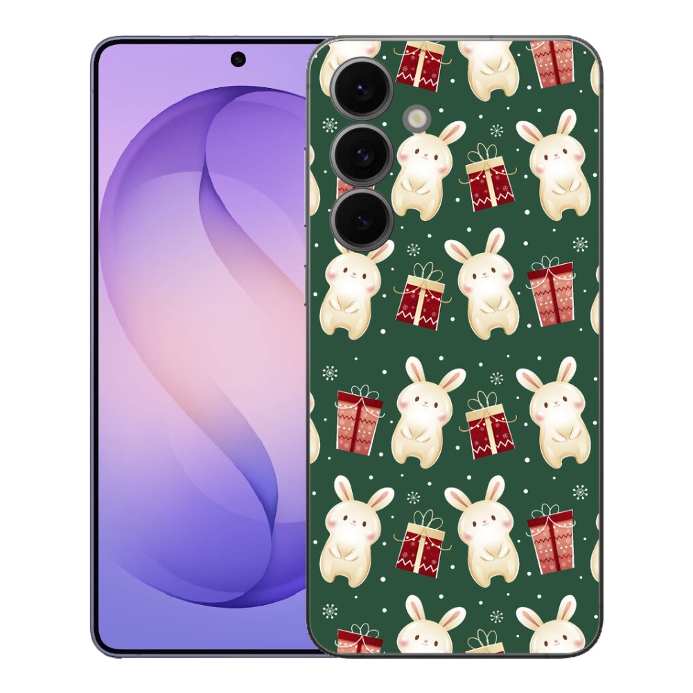 Gelový kryt mmCase na Samsung Galaxy S26 FE - vánoční zajíčci