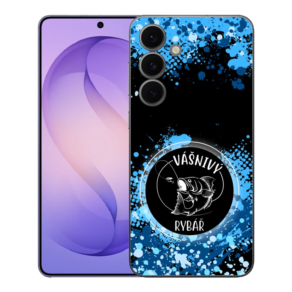 Gelový kryt mmCase na Samsung Galaxy S26 FE - vášnivý rybář černé pozadí