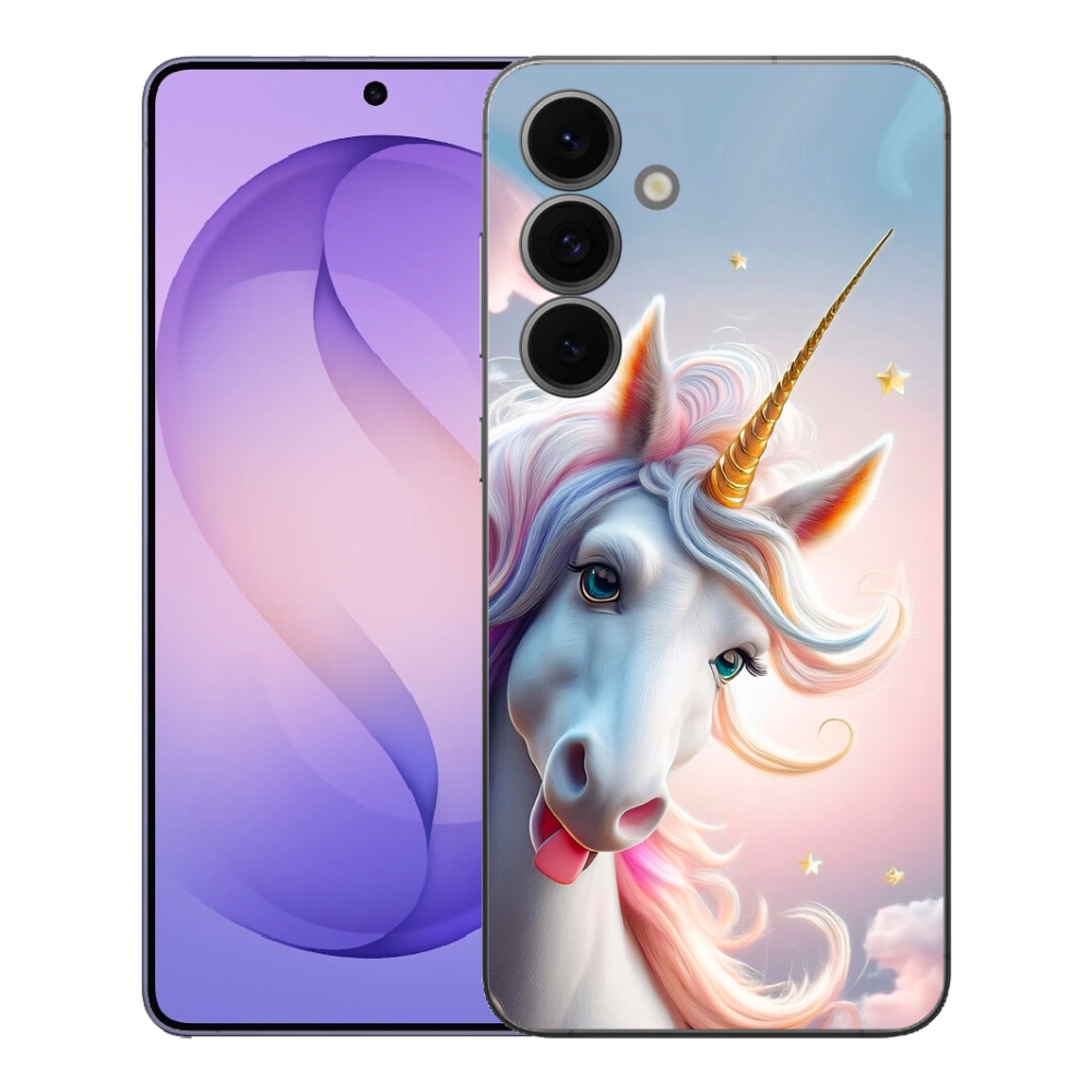 Gelový kryt mmCase na Samsung Galaxy S26 FE - veselý jednorožec