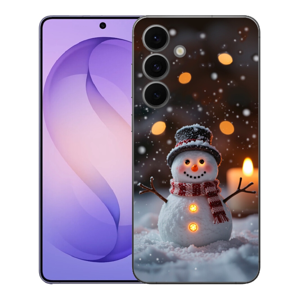 Gelový kryt mmCase na Samsung Galaxy S26 FE - veselý sněhulák