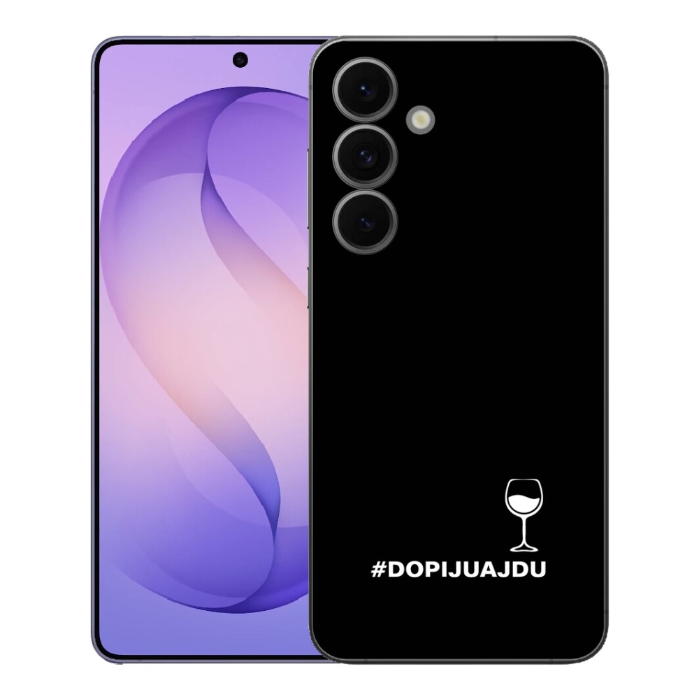 Gelový kryt mmCase na Samsung Galaxy S26 FE - vinný motiv černé pozadí