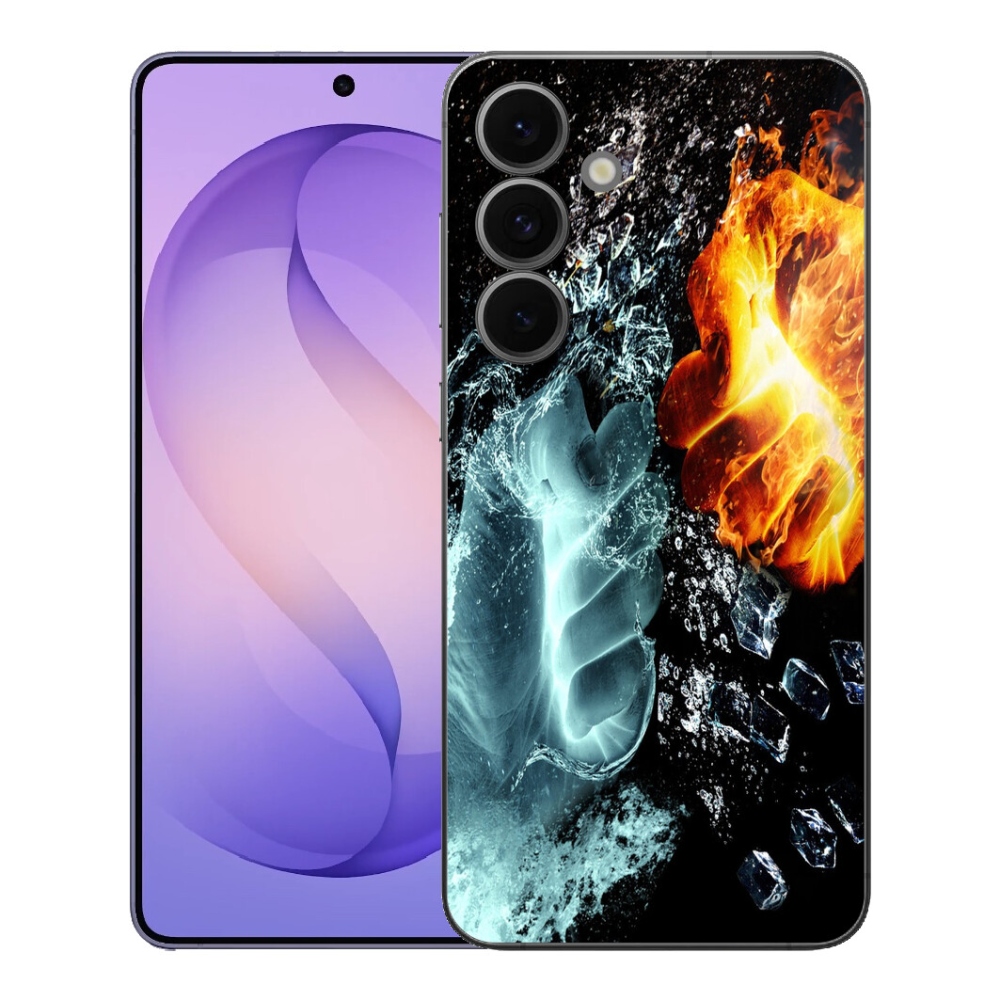 Gelový kryt mmCase na Samsung Galaxy S26 FE - voda a oheň