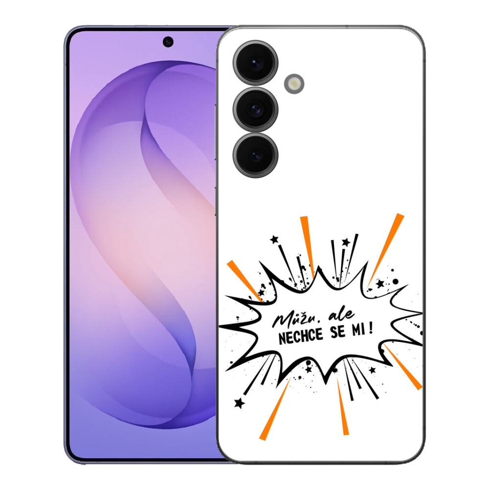 Gelový kryt mmCase na Samsung Galaxy S26 FE - vtipný text 11 bílé pozadí